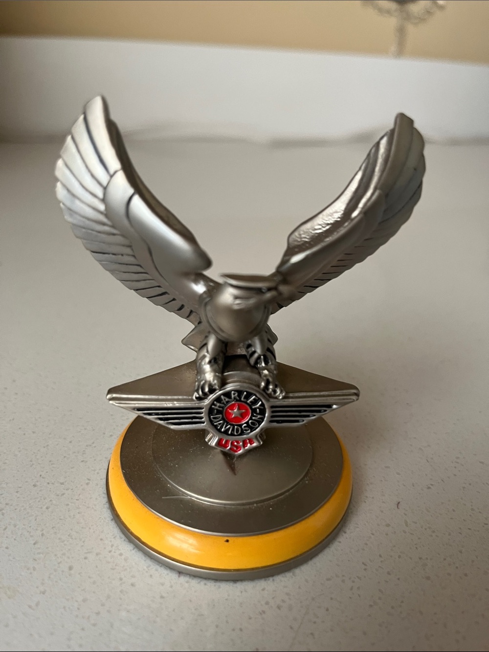 Franklin Mint Metal Harley-Davidson Silver Eagle Home Decor